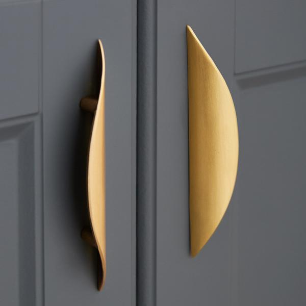 Furniture Cabinet Zinc Alloy Pull Handle Kitchen 96mm Gold Brass Drawer Dresser