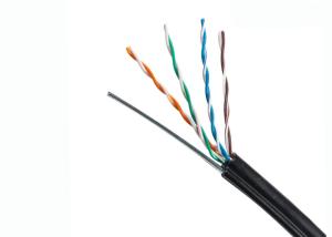Quality Cat5e Aerial Cable With Messenger , Cat5e Outdoor Waterproof Ethernet Cable 1000 Ft wholesale