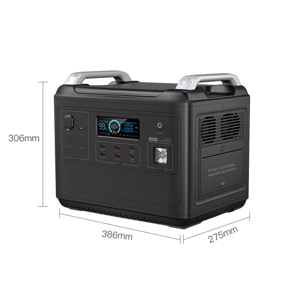 Indoor Lithium Portable Power Station For Tesla Rechargeable Tailgating 110V 220V 2000W