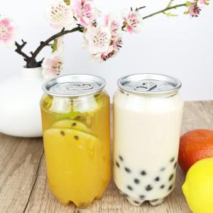 Quality 0.35L Cylindrical Empty Juice Bottles With Snap Lids Food Grade wholesale