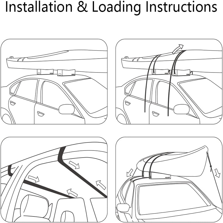 Universal Soft Foam Block Kit for Kayak Canoe Carrier Roof Racks Surfboards Compatible