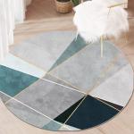 Round Living Room Floor Carpet Polyester/Cotton
