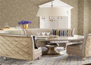 Quality Flower Design Vintage Damask Wallpaper , Modern Removable Wallpaper American Style wholesale