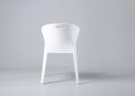 Red Coloured Plastic Dining Chairs Stain Resistant Nordic Style