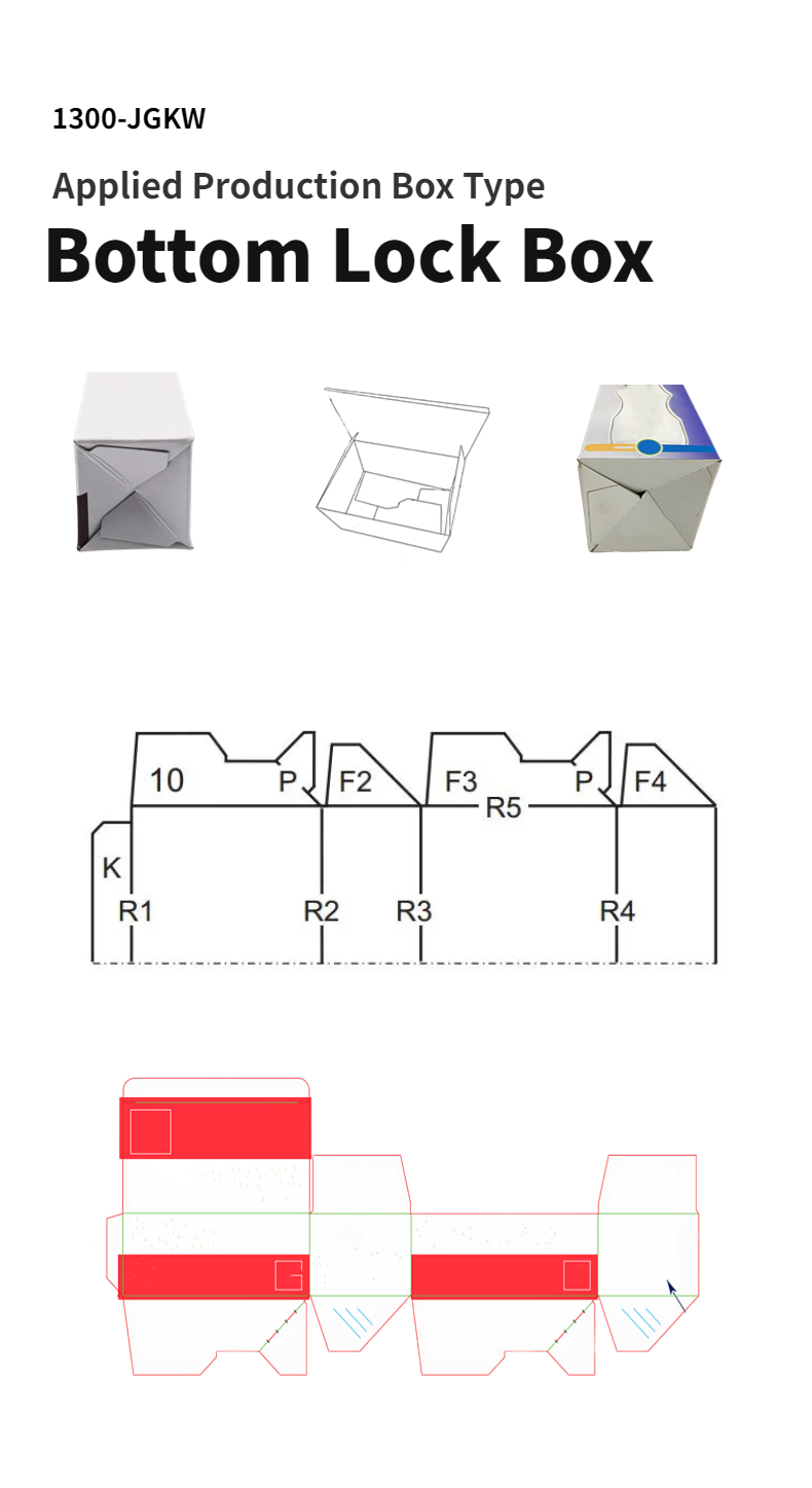 Paper Processing Machinery Dual- Lock Bottom Folding Gluing Machine for Corrugated Boxes
