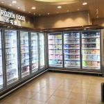 Commercial Upright Fronted Multideck Fridge with Solid Endpanels for Supermarket