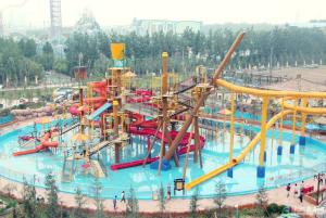 Quality Big Interactive Fiberglass Water Play House With Water Slide / Aqua Park Equipment wholesale
