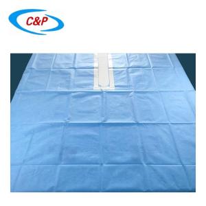 Quality Waterproof SMS Blue Disposable Surgical Drape Split Sheet With Adhesive wholesale