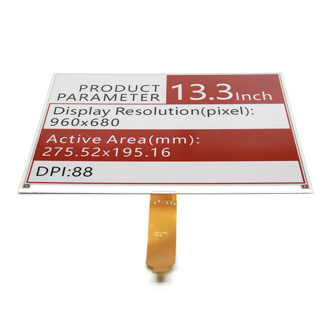 13.3 Inch E-Paper EPD Monitor Display, 960*680 For Red Black White Big E-Ink Display