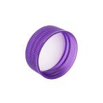 Purple Universal Ribbed Plastic Bottle Caps For Shampoo Skincare Products And