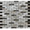 Buy cheap 300x300mm linear glass tile,aluminum strip mosaic wall tile,grey color from wholesalers
