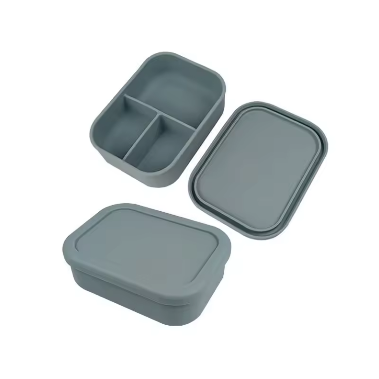 Leak Proof Silicone Bento Lunch Box for Kids' Food Storage Capacity 0-1L and BPA FREE