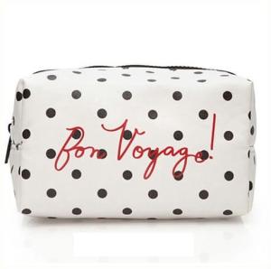 Quality Polyester Cosmetic Storage Bags With White Zipper / Logo Printing 21*10*5cm wholesale