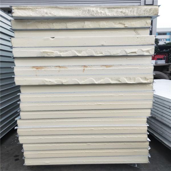 Cheap 75mm color coated PU sandwich panel 5950 x 1150mm for prefabricated house for sale