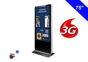 Quality 4K Resolution Floor Standing LCD Advertising Display Kiosk Digital Signage 3G wholesale