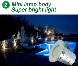 Quality Small 3W Recessed Led Ceiling Lights IP67 Buried Yard Garden Lights Exterior Light Fixtures Low Voltage Outdoor Landscap wholesale