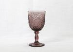 Debossed 270ml Colored Crystal Wine Glasses Goblet Style 410 Grams