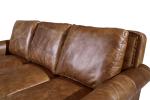 Living Room Furniture Three Seater Leather Sofa Durable Linen Solid Structure