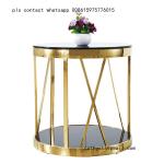 modern designed metal corner table stainless steel laser cutting base side table