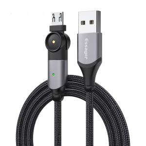 Quality 180 Rotate USB A To Micro B Cable Fast Charging LED Charger Data Cable wholesale