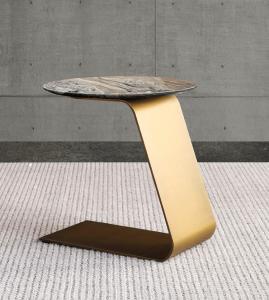 Quality Stainless Steel Leg Sofa Side Table Marble Counter Top Modern End Tables wholesale