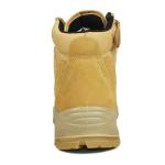 Nubuck Leather Zip Side Lace Up Anti Slip TPU Outsole Steel Toe Hiking Boots