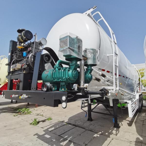 Relay Valve Wabco Three Axle Bottom Bulk Cement Tank / Tanker Heavy Duty Truck