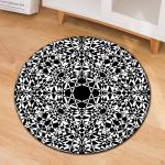 3D Geometric Pattern Round Chair Mat Living Room Sofa Floor Carpet