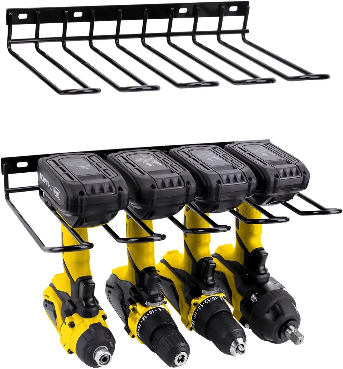 Wall Mount Cordless Tool Storage Rack with 410*195*50mm Holder Functional and Versatile