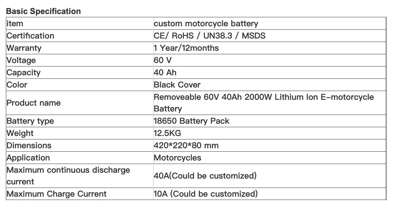 OEM ODM LiFePO4 lithium battery pack NMC NCM battery Moped Motors Electric Motorcycle Battery Rechargeable battery