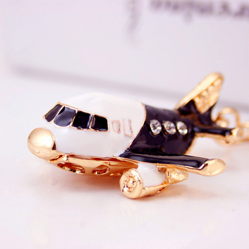 Alloy Helicopter Key Chain Ornaments Light Metal Pendant For Women bags