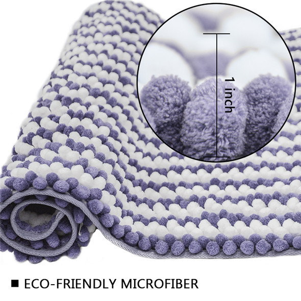 Classic Pile Weight 1.3cm Anti Slip Bath Mat Washable Shower Mat