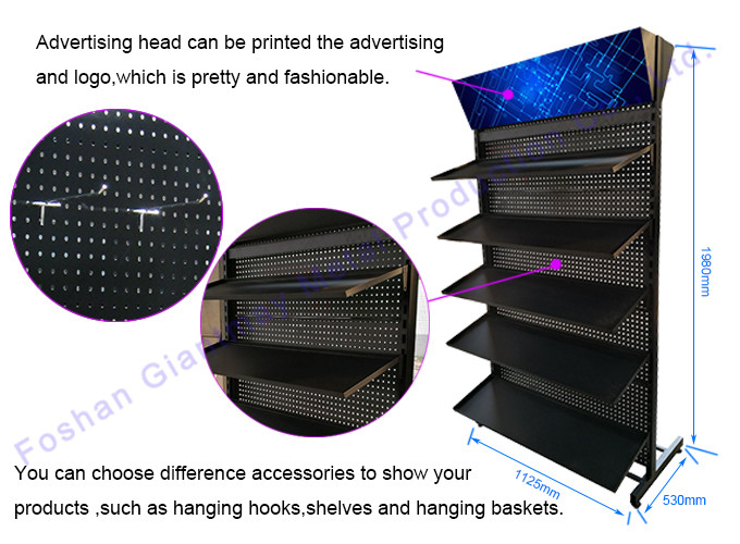 Metal Pegboard Shelves for Sale Retail Shop Store Rack Product Display