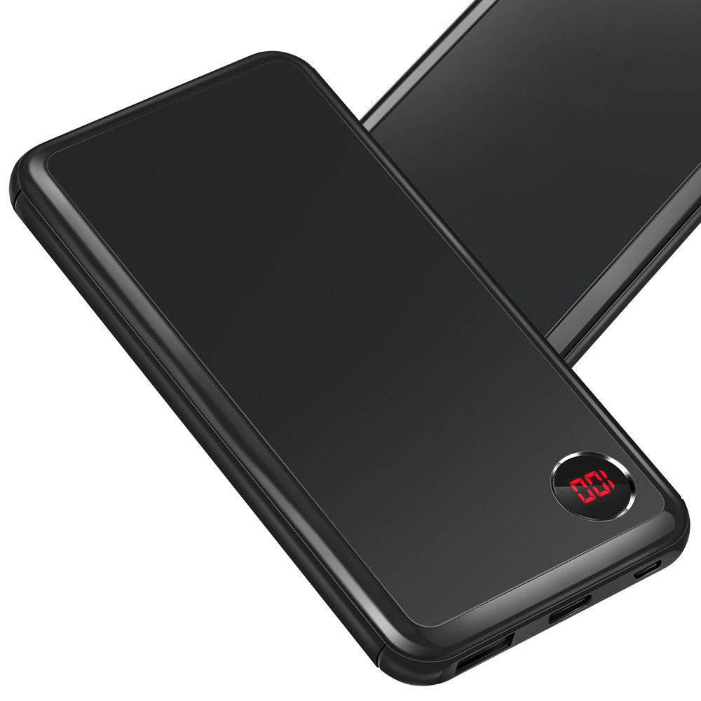Black Alloy Case Lithium 10000mAh Portable Power Supply