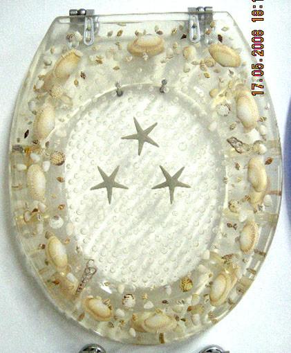 polyresin toilet seat cover,MDF ,color toilet,PP toilet seat,sea star,shell