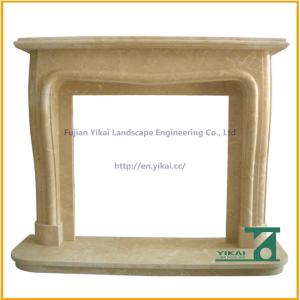 Quality Best Design Carved Yellow Fireplace Shelf wholesale