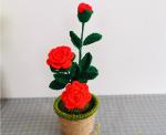 New Creative Luxury Handmade Crochet Knitting Plants Flowers Handicraft Home
