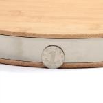 Eco Friendly 5pcs Bamboo Round Chopping Board With Iron Handle
