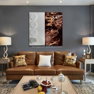 Quality 3D Wood Mixed Media Artwork Modern Wall Art Painting 6 Color Customized wholesale