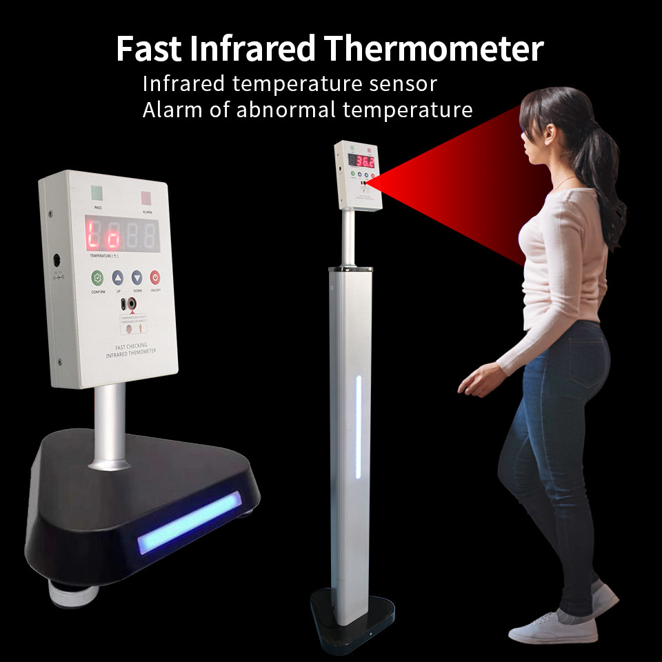 Fast Infrared Thermometer With There Color LED Indicator Light For Body Temperature Measuring