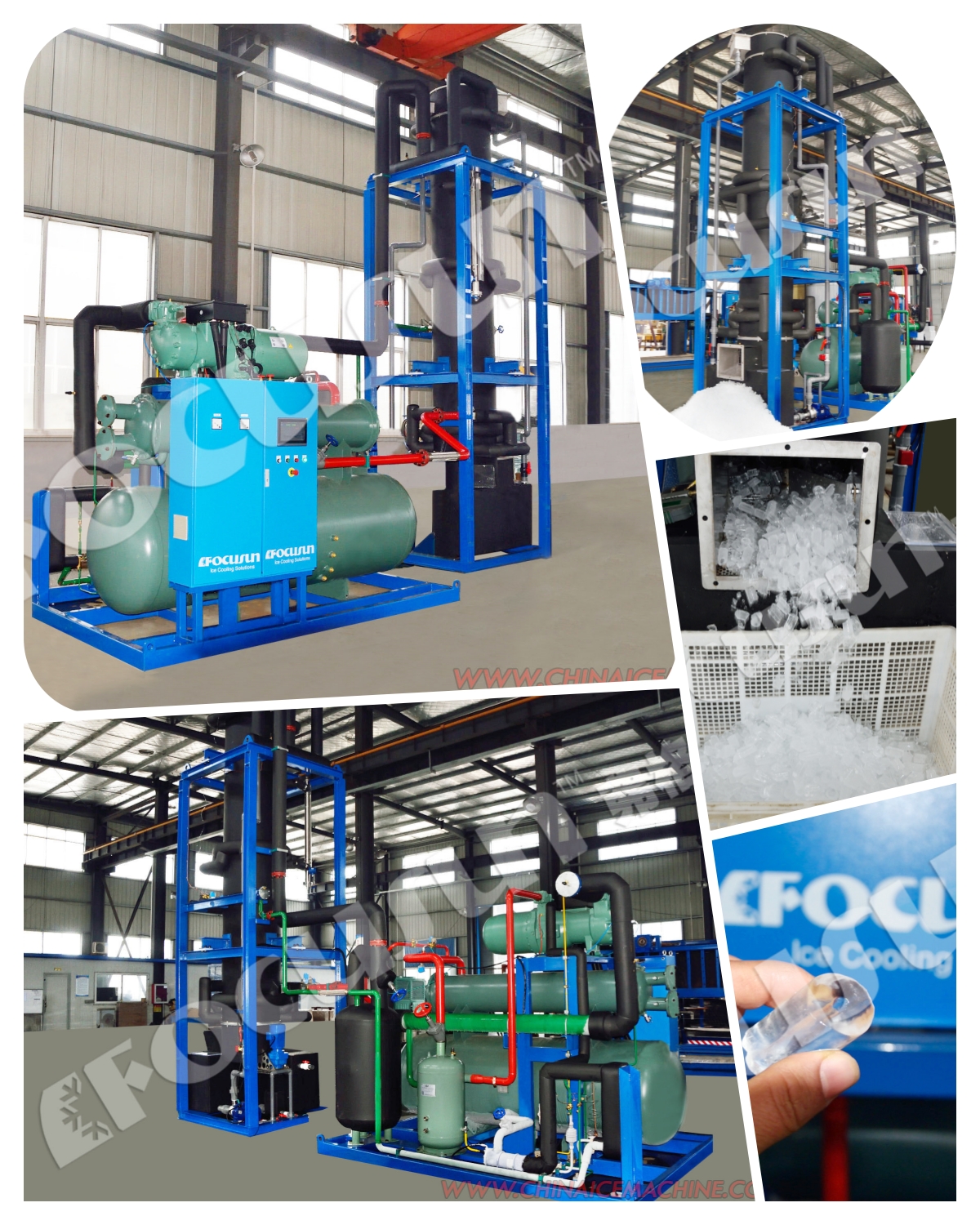 30000kg Ice Storage Capacity Unbeatable 30Tons Tube Ice Machine from Focusun Original