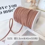 3mm Suede Leather Velvet Ribbon ISO9001 Blue Velvet Ribbon Wired