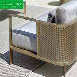 Stainless Steel Sectional Sofa and Chair Set for Modern Garden Furniture in