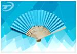 Natural Bamboo Ribs And Paper / Silk Folding Hand Fans Wedding Favor Fan 21cm
