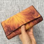 Thailand Authentic Stingray Skin Female Large Trifold Wallet Genuine Leather