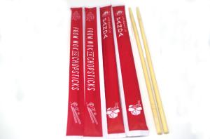 Quality Full Paper Wrapped Premium Disposable Bamboo Chopsticks Sleeved Seperated wholesale