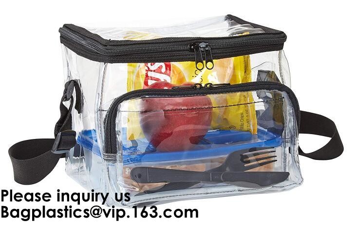 Clear Zipper Bag With Compression Packing Closure,Toiletry Bag With Pink Trim And Zipper Closing PVC zipper pouch bageas