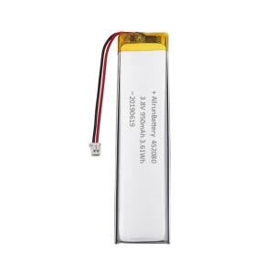 Quality Wearable Electronics Ultra Narrow LiPo Battery 3.8V 950mAh 452080 wholesale