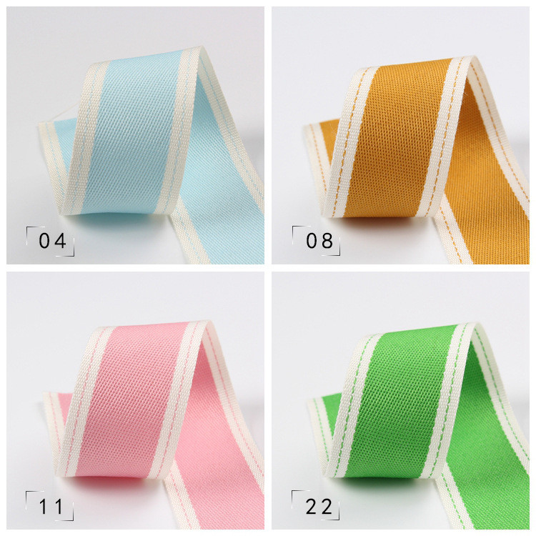 Stitched Edge Polyester Ribbon 6mm-40mm Poly Ribbon Rolls Green Red