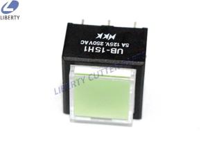 Quality Green Button NKK Switches UB-15H1 For XLC7000 Auto Cutter Parts 5A 125V 250V AC wholesale